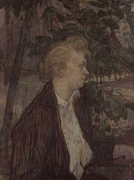 Woman seated in a Garden from Henri de Toulouse-Lautrec