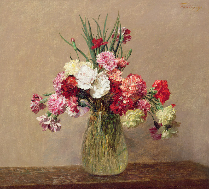 A Bouquet of Carnations from Henri Fantin-Latour