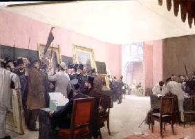A Meeting of the Judges of the Salon des Artistes Francais