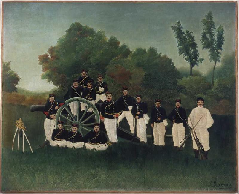 The artillerymans from Henri Julien-Félix Rousseau