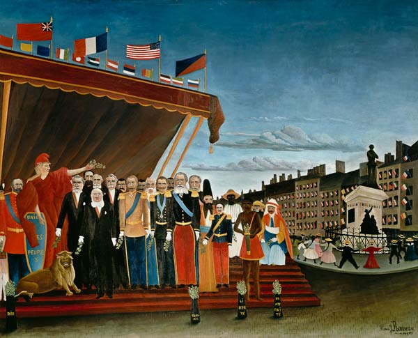 The representatives of the foreign powers of begrüssen the republic. from Henri Julien-Félix Rousseau
