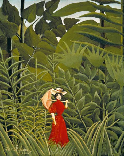 Woman in Red in the Forest from Henri Julien-Félix Rousseau
