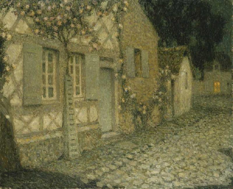 Das Haus des Gärtners im Mondlicht, Gerberoy from Henri Le Sidaner
