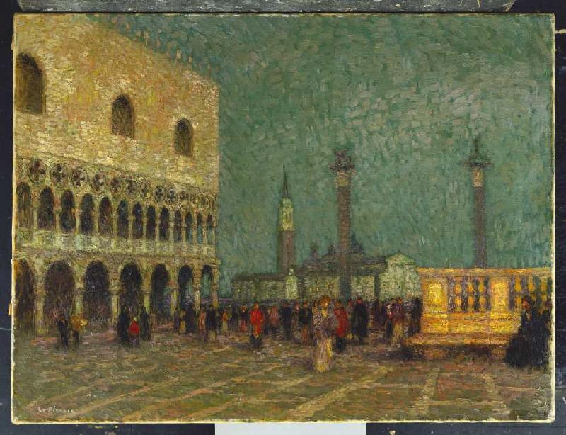 The Markusplatz in Venice from Henri Le Sidaner