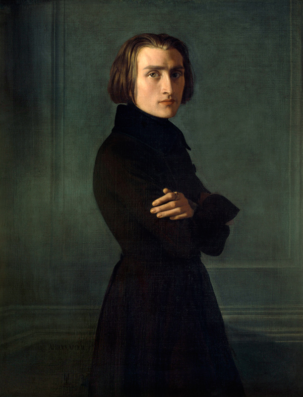 Portrait Franz Liszt from Henri Lehmann