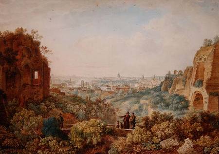 View of Rome from the Palace of the Caesars from Henri L'Eveque