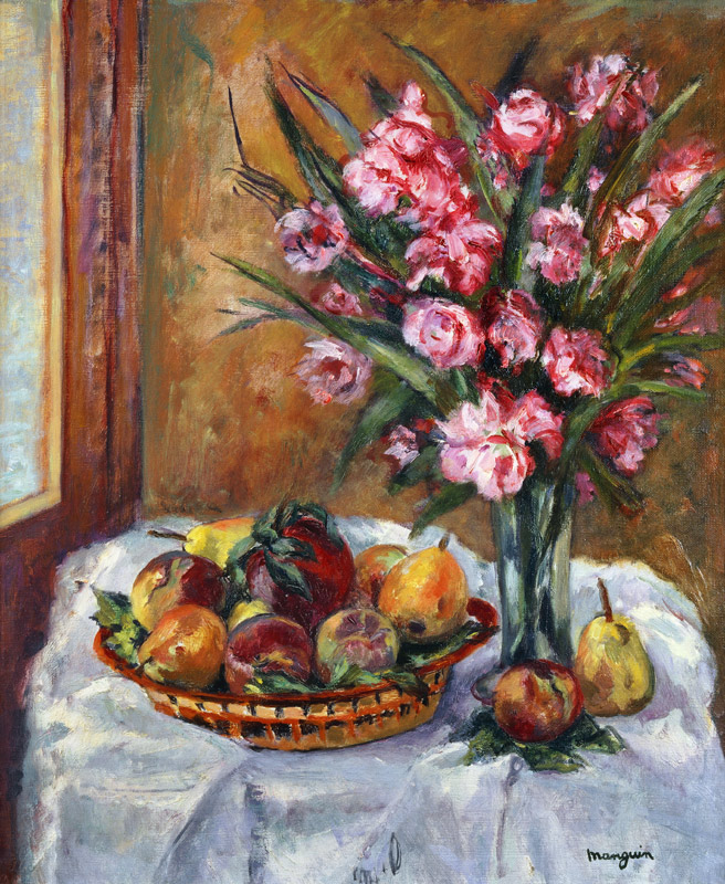 Oleander and Fruit; Lauriers Roses et Fruits, 1941 from Henri Manguin