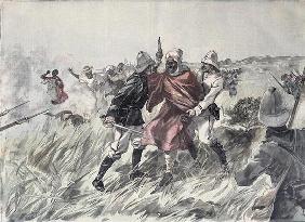 The capture of Toure Samory (c.1835-1900) by Lieutenant Jacquin near Guelemou in 1898, from 'Le Peti