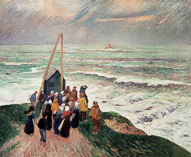 In expectation of the fishermen (Brittany) from Henri Moret