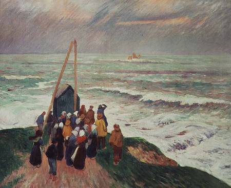 Waiting for the Return of the Fishermen in Brittany from Henri Moret