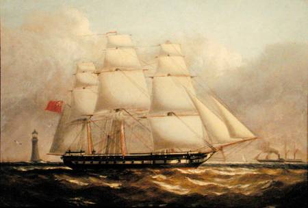 A Frigate off the Eddystone Lighthouse from Henry A. Luscombe