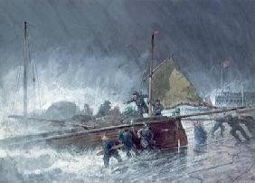 Deal Lugger Putting off in a Storm