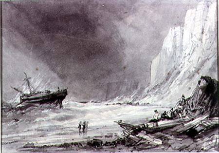 A Wreck off Speeton Cliffs, Yorkshire from Henry Barlow Carter