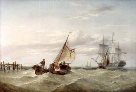 An East Indiaman and other Shipping off the Coast from Henry Redmore