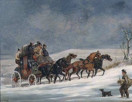 Coach in the Snow from Henry Thomas Alken