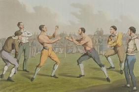 A Prize Fight, aquatinted by I. Clark, pub. by Thomas McLean, 1820 (aquatint)