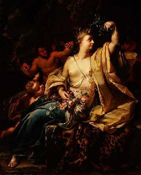 Bacchante with a putto, satyrs and nymphs