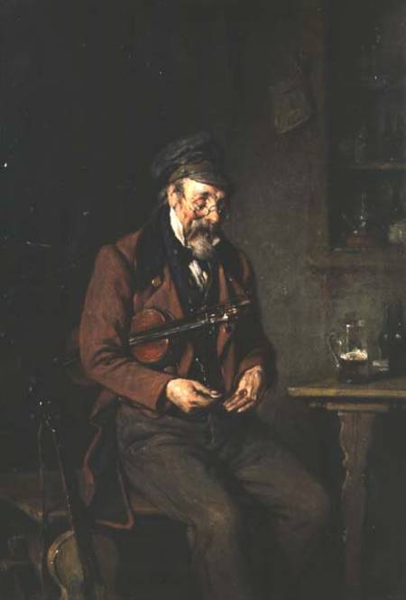 A Fiddler Counting his Tips from Hermann Kern