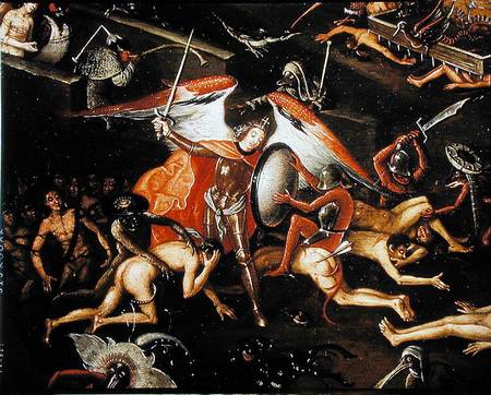 The Inferno, detail of an angel warrior from Herri met de Bles