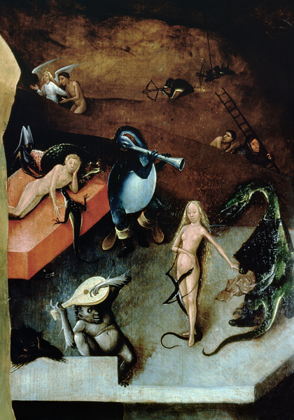 The Last Judgement (altarpiece) (detail of Musical Instruments) from Hieronymus Bosch