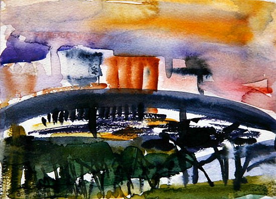 Bridge at Canning Town, Docklands, 2005 (w/c on paper)  from Hilary  Rosen