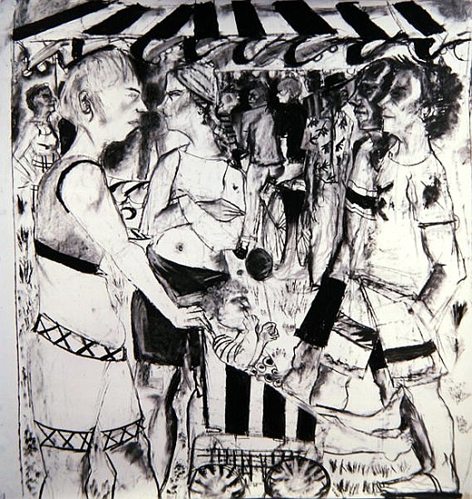 Fair at the Park, 2006 (charcoal on paper)  from Hilary  Rosen