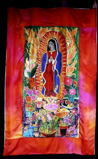 Celebration to the Virgin of Guadeloupe, 2005 (dyes on silk)  from Hilary  Simon