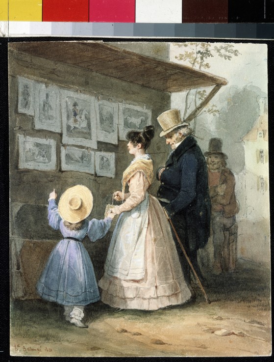 At the seller of engravings from Hippolyte Bellangé