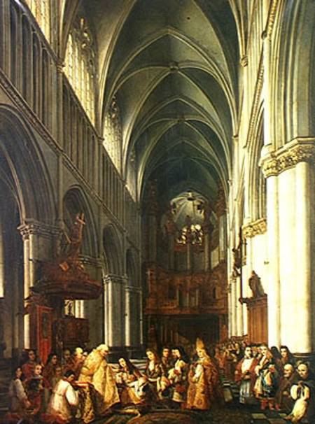 Entrance of Louis XIV (1638-1715) into the Cathedral of Saint-Omer from Hippolyte Joseph Cuvelier