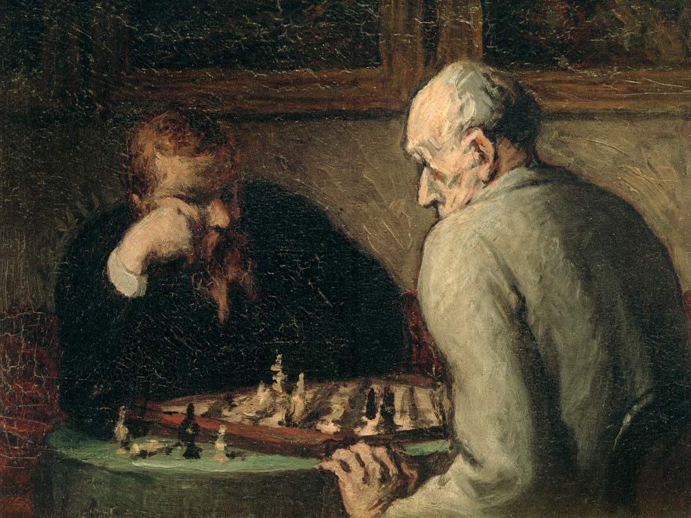 H.Daumier / Chess Players / Paint./ C19 from Honoré Daumier