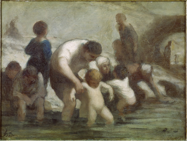 H.Daumier, Kinder im Bad from Honoré Daumier
