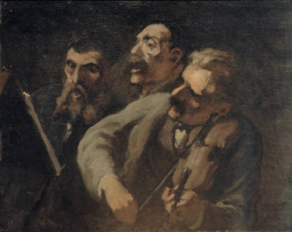 H.Daumier / Trio of Music Lovers / C19th from Honoré Daumier
