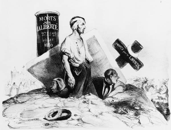 July Revolution 1830/ Daumier cartoon from Honoré Daumier