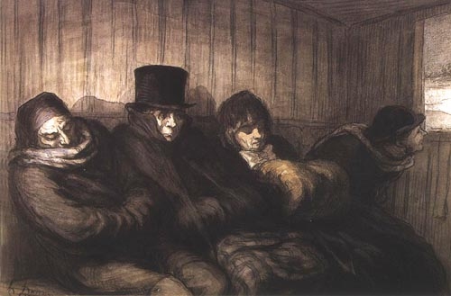 Intérieur this ' un wagon de deuxième classe from Honoré Daumier