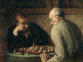 H.Daumier / Chess Players / Paint./ C19