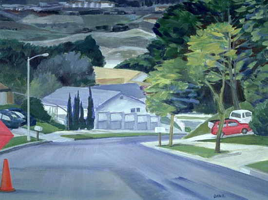 Looking Down My Street, 2000 (acrylic on canvas)  from Howard  Ganz