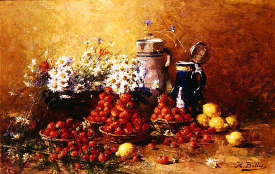 Still life of flowers and fruit from Hubert Bellis