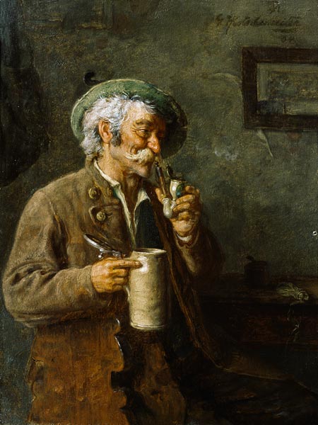 The connoisseur (old smallholder with tankard) from Hugo Kotschenreiter
