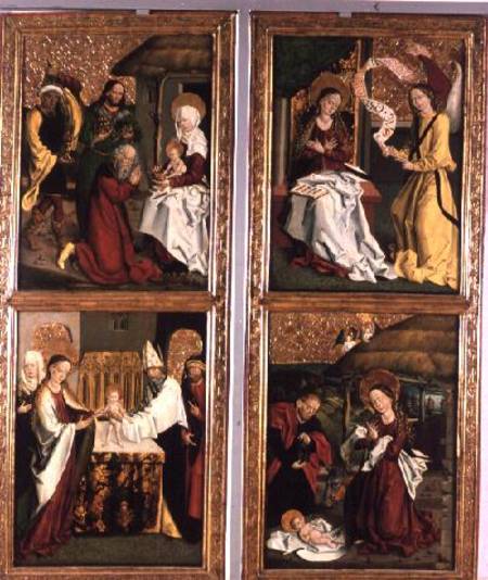 The Annunciation, the Birth of Christ, the Adoration of the Magi and the Presentation in the Temple from Hungarian School
