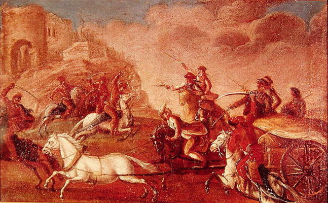 Kuruc Uprising in Hungary against the Habsburgs 1703-11 (oil on canvas) from Hungarian School, (18th century)