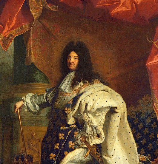 Louis XIV in Royal Costume, 1701 (detail of 59867) from Hyacinthe Rigaud