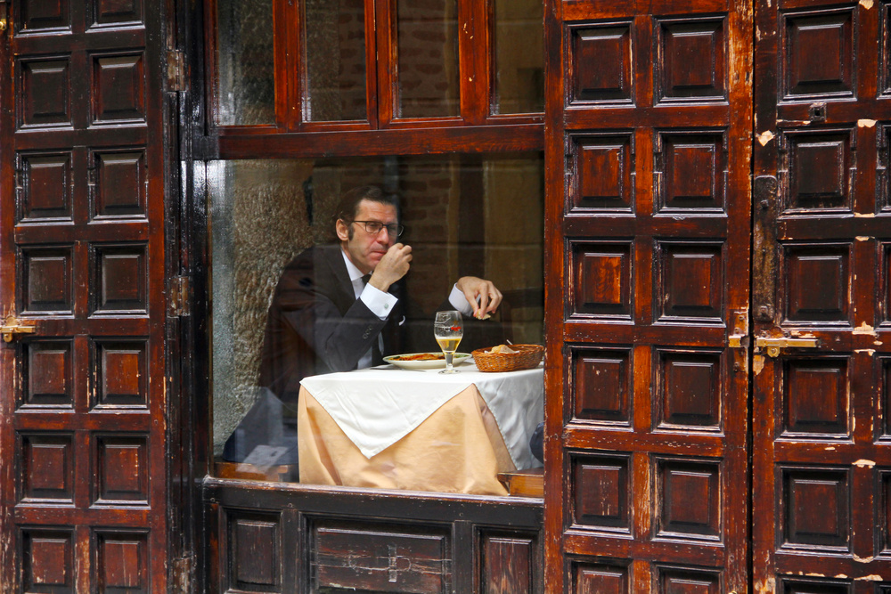 Lonely Man Dinner in Madrids Latin Quarter from Igor Shrayer