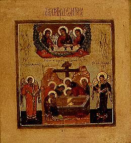 Burial and Beweinung Christi. from Ikone (russisch)