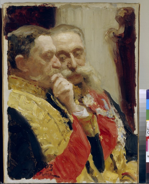 Portrait of Ivan Goremykin and Nikolai Gerard from Ilja Efimowitsch Repin