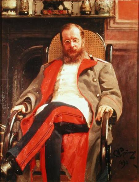 Portrait of Zesar Kjui (1835-1918) from Ilja Efimowitsch Repin