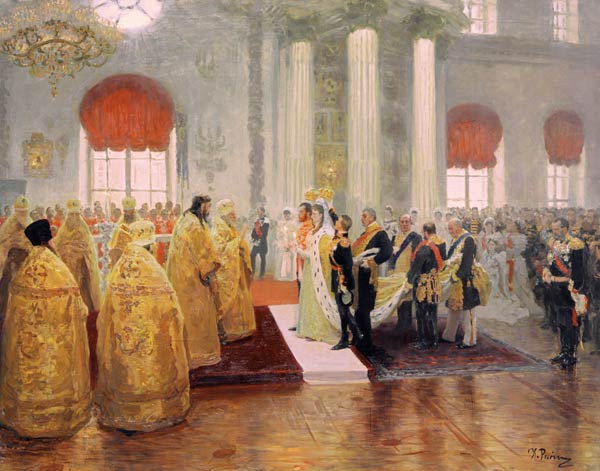 Wedding of Nicholas II /  Gem von Repin from Ilja Efimowitsch Repin