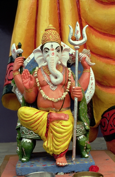 Statue of Ganesh, the Elephant God, Enthroned  from Indian School