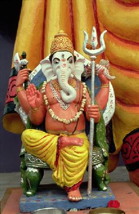 Statue of Ganesh, the Elephant God, Enthroned 