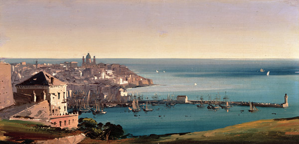 View of the Port of Genoa from Ippolito Caffi