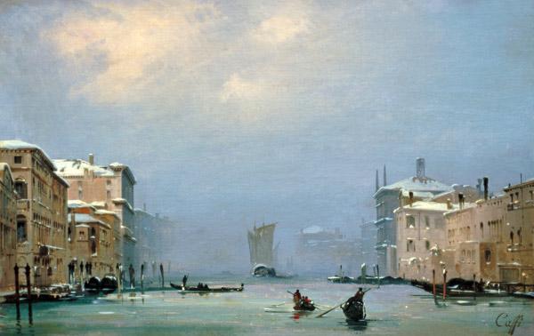 Venice, Canale Grande/ Painting by Caffi